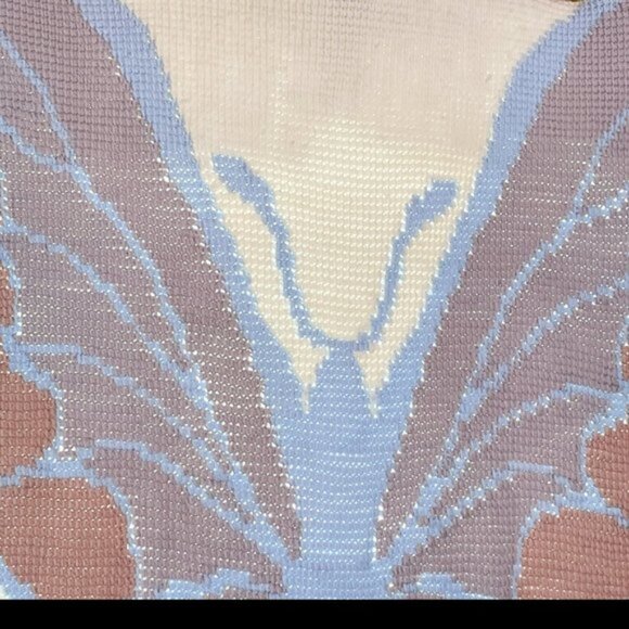 ▪️VTG▪️Folk Art OOAK Handmade Crochet Butterfly Throw Twin Bed Festival Blanket - Picture 5 of 8